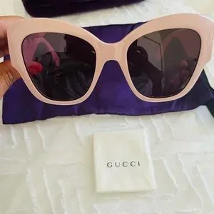 GUCCI GG0808S 003 Pink Violet Gold Rose Lens Women Sunglasses Cateye Authentic Gucci | Accessories | Gucci Gg808s 003 Pink Violet Gold Rose  main image 3